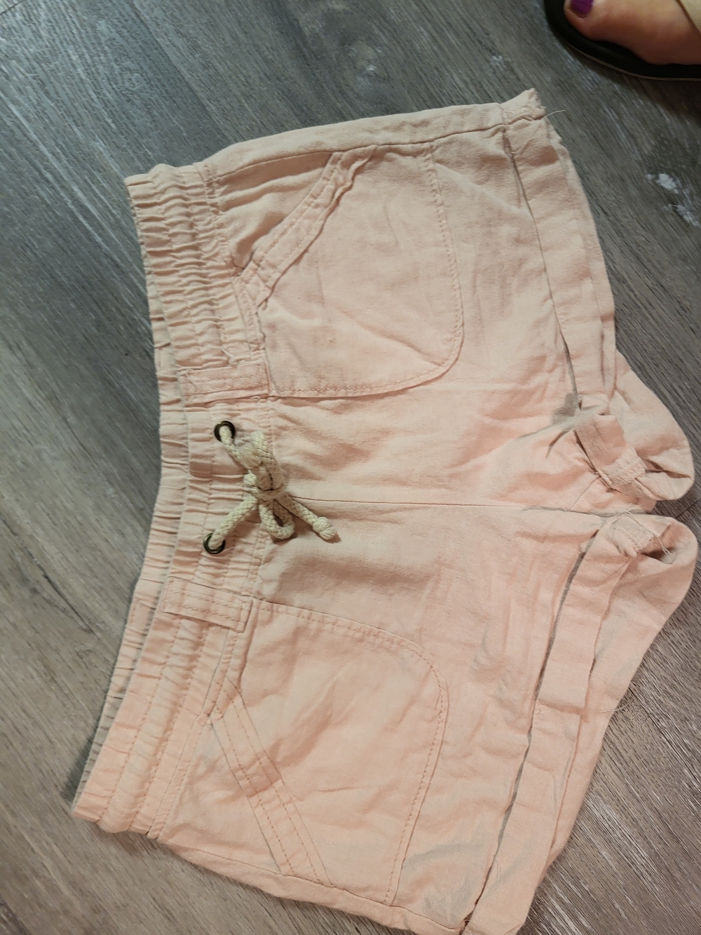 Kiss & Cry Linen Blend Womens  Shorts Size M Drawstring Pocket